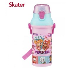 Skater 銀離子直飲水壺 480ml 日本製 台灣代理商公司貨, 1個, 汪汪隊Girl, 粉紅色