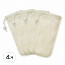 코코바움 6겹 메쉬 비누 거품망, 4개, 아이보리