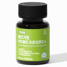건강머금 베르가못 폴리페놀 추출물 락토페린 모로오렌지, 1개, 60정