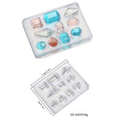 홈베이킹 실리콘몰드 보석 양갱몰드 모양틀 원형 3연 다이, 1개, 모델5