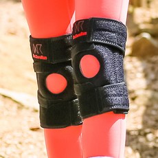 바른정 등산무릎보호대 2P, 1세트, 블랙