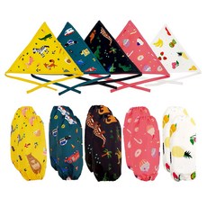 유아 아동용 방수 두건+팔토시 세트