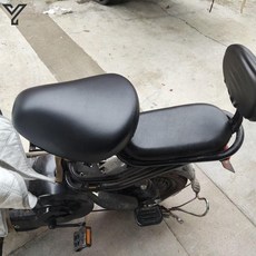 H嚴選好物電動車坐墊防雨罩自行車坐套防曬防水耐磨雙麵套皮革四季通用座墊, 通用型高彈力雙面前座套+後坐+靠背, 1個