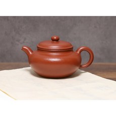 實力派陶手 仿古 20目 原礦粗砂大紅袍皺皮朱泥 全手工 紫砂壺 230cc, 1個