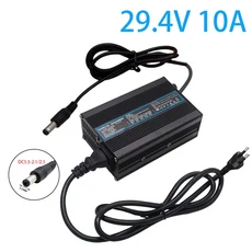29.4V 10A 충전기 스마트 알루미늄 케이스는 7S 25.9V 실외 리튬 이온 배터리 자동차 균형 안전하고 안정적, 05 US110V, 01 CHINA, 04 DC5.52.1