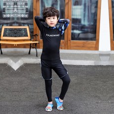 韓國潛水衣男女童防曬泳衣長袖長褲速乾浮潛衝浪水母衣 紫玉蘭 1915