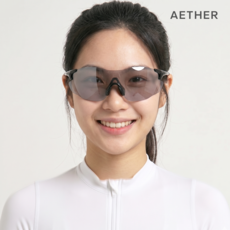 AETHER 러닝 초경량 스포츠 변색 선글라스, 1개, 블랙 1개, 블랙