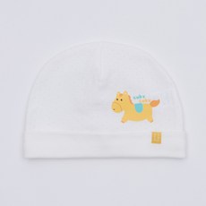 달퐁 큐비앤맘 포니 양면 신생모자