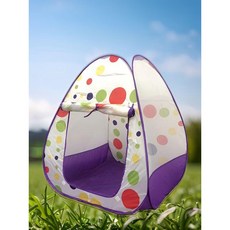 어린이 텐트 방 아기 놀이집 볼 유아용 수영장 장난감, 80x80x90cm, 보라색 점
