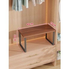 ㄷ선반 진열장 미니 엔틱 주방 유리진열장 하얀색, 블랙 티크 40x25x30cm, 1단