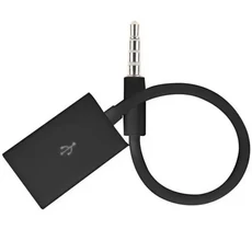 수자동차 AUX 오디오 플러그 잭-USB 2.0 암 변환기 어댑터 검은색 화이트 색상 가능 3.5mm, [01] 1 PCS, [02] Black, 1개