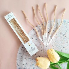 數字造型生日蠟燭 0號 金色 蛋糕裝飾 獨立包裝, 1個, 曲線蠟燭 6支盒裝 - 香檳金