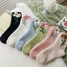 러블리 플라워가든 보온성짱 수면양말 6개세트