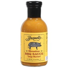브라스웰 소스 바베큐 새콤한 머스타드 383g Braswell’s Gourmet Tangy Mustard BBQ Sauce – Small-Batch Renowned Specia, N/A, 13.5 온스, 1개