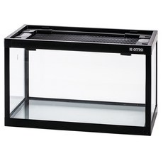 奧圖 OTTO/伊士達 全強化玻璃爬蟲缸 (鋁框/塑膠框) 台灣製造 爬缸 兩棲爬蟲 金金水族, 1個, 鋁框(黑),202020cm