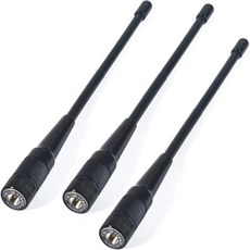 HYS 2m 70cm SMA 남성 안테나 VHF UHF 소프트 휘핑 양방향 라디오 136-174/400-470Mhz Walkie Talkie YAESU/Vertex VX-3R, Black, 1개