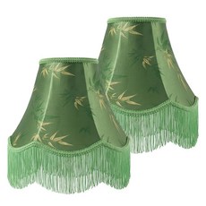DOLOOTA 2pcs 레드 스캘럽 램프 갓 태슬 포함 305343 8974124469, Green Tassels — 2 Packs