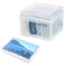 分隔收納盒 相片明信片整理箱 防塵儲物箱, 透明, 1個