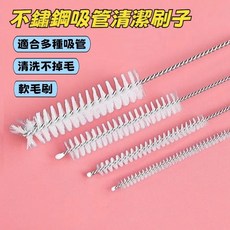 不鏽鋼吸管刷奶嘴刷 - 環保清潔刷組 愛護地球長柄杯刷, 1個, 17.5CM