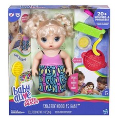 Baby Alive Super Snacks Snackin' Noodles Baby 照顧玩具 20+ Sounds & Phrases, 1個