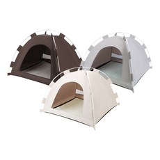 중형 반려동물 텐트 쿠션내장, 그레이