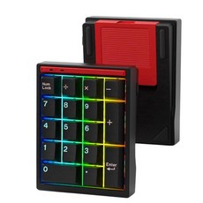 BOYI Y17 알루미늄 TY 기계식 키패드 블루투스 4G 패드 숫자 무선 릴리스 RGB, Black