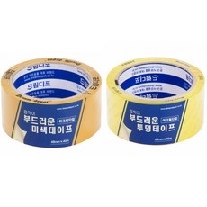 접착이 부드러운 박스테이프 48mmx40M (미색/투명)