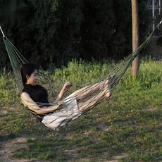 스토어-지유 캠핑 나일론 해먹 침대 200x80 그린 그물침대200cmx80cm