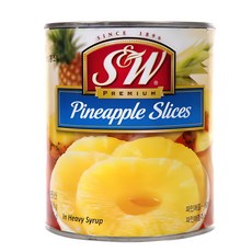 에스앤더블유 파인애플 슬라이스, 836g, 1개
