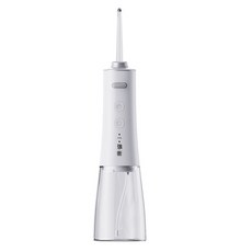 潔牙USB充電防水直立式電動水牙線大水箱便攜衝牙器洗牙器, 1個, 6697白色 中文 單頭 360°可旋轉噴頭:一個