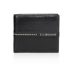 ELLE HOMME 真皮經典款男夾 短夾 多卡位 簡約設計