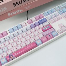 108키 맞춤형 기계식 키보드 유선 무선 블루투스 무음 마작 사운드 키캡 게이밍 사무용, 무소음피치축, 유선 + 2.4G 무선 + 블루투스, 스트리머 걸