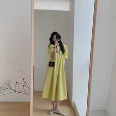 베이직 퍼프 데이트룩 루즈핏 원피스 [WFJF6KZ_260522]