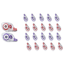 코스모 수정테이프 8m, 레드+보라, 40개