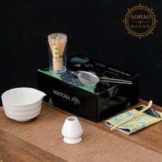 AOHAO Matcha whisk 말차도구 2/4/7 PCS 세트 차선, 화이트7pcs, 3세트