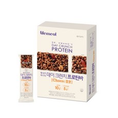이롬 황성주박사의 데이 크런치 프로틴바 초코 35g x10 (350g) 알룰로오스 아카시아식이섬유 이롬단백질바, 10개