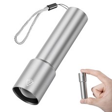 Eclairex 미니 손전등 38g 초강력 줌 기능 알루미늄 합금 LED 손전등 USB충전, 1개