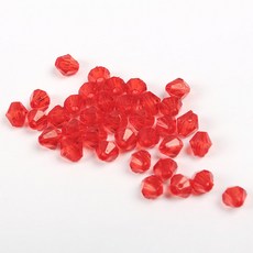 크리스탈 비즈 주판알 6mm 8mm 10mm 마름모 비즈공예재료, A4722. 레드, 1세트