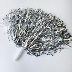 폼폼 치어리더 응원수술 스틱형 실버 응원도구 치어리더 응원 야구장 축구장 농구장 운동회 체육대회 야유회 행사 학교 회사 스포츠 응원도구 응원용품+노드커머스Shop, 빠른배송