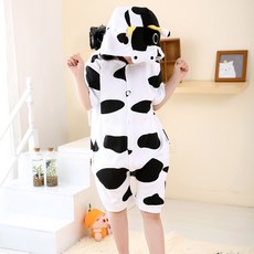 앙비시크릿 반팔동물잠옷 젖소 어린이 아동 여름 파자마