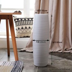 화병 인테리어 도자기 엔틱 화기 꽃꽂이 백자 집들이선물, 허리 북 60cm