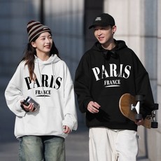 FONOW 남녀공용 ST 파리프랑스 오버핏 스탠다드핏 맨투맨 후드티
