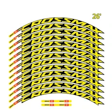 MAVIC CROSSMAX SL PRO M 휠 스티커 폭 18mm 프로 자전거 바퀴 데 두 림, [01] 26er yellow, 1개