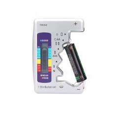 트리오즈 배터리 잔량 측정기 건전지 테스터기, 1개, 실버