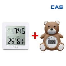 [1+1] 카스 디지털 온습도계 T025 + 카스 디지털 탕온계 곰돌이 T4, 탕온도계T4(초코브라운)+온습돕계T025
