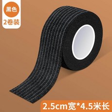 손잡이테이프 칼자루 낚시대 그립 미끄럼방지 테이핑, 1개, 4_블랙 2롤 2.5cmx4.5m