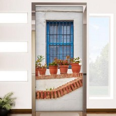 아트박스/꾸밈 am228-푸른창살_현관문시트지, 단품