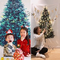 聖誕樹掛布 節慶裝飾 牆面掛飾 聖誕佈置 居家裝飾 多尺寸可選, 3米透明無痕膠帶