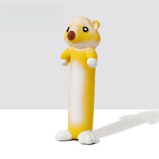 DZER 애완 동물 장난감 귀여운 동물 모양 다양한 내구성 있는 재질 전 시즌 사용 가능, 노란색