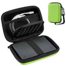 PROCASE 칸비오 베이직 웨스턴 디지털 WD 씨게이트 4TB 플러스 마이 1TB 3TB 3.0 패스포트 포터블 백업 슬림 USB 휴대용 2TB 엘리먼츠 2.5인치, 초록색.